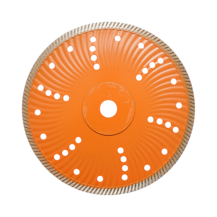 Disco diamantato turbo 230x22,23 mm, segmento 10 mm per piastrelle, autobloccanti, mosaici, pietre dure, marmo, granito Breckner Germany