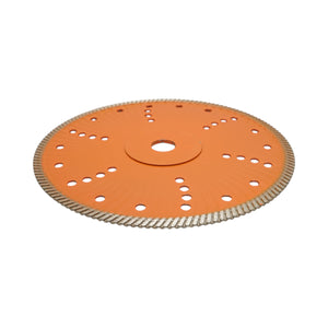 Disco diamantato turbo 230x22,23 mm, segmento 10 mm per piastrelle, autobloccanti, mosaici, pietre dure, marmo, granito Breckner Germany