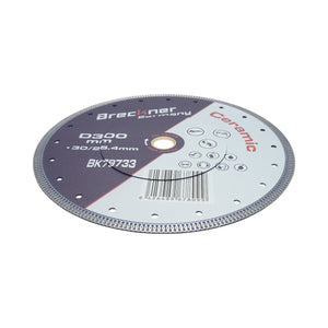 Disco diamantato turbo continuo 300x30/25,4 mm, segmento 10 mm per piastrelle, maiolica, ceramica dura Breckner Germany
