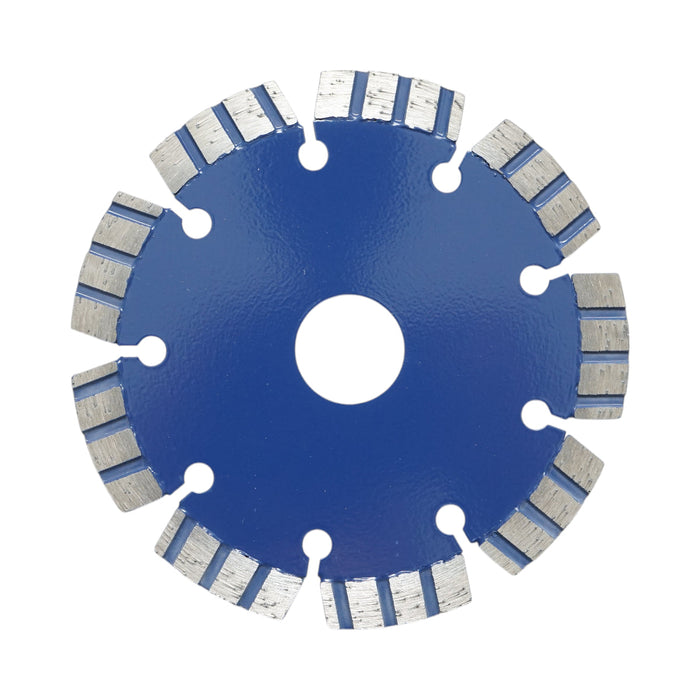 Disco diamantato turbo segmentato 115x22,23 mm, segmento 10 mm per cemento armato, pietra dura, autobloccanti Breckner Germany