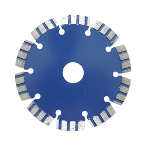 Disco diamantato turbo segmentato 125x22,23 mm, segmento 10 mm per cemento armato, pietra dura, autobloccanti Breckner Germany