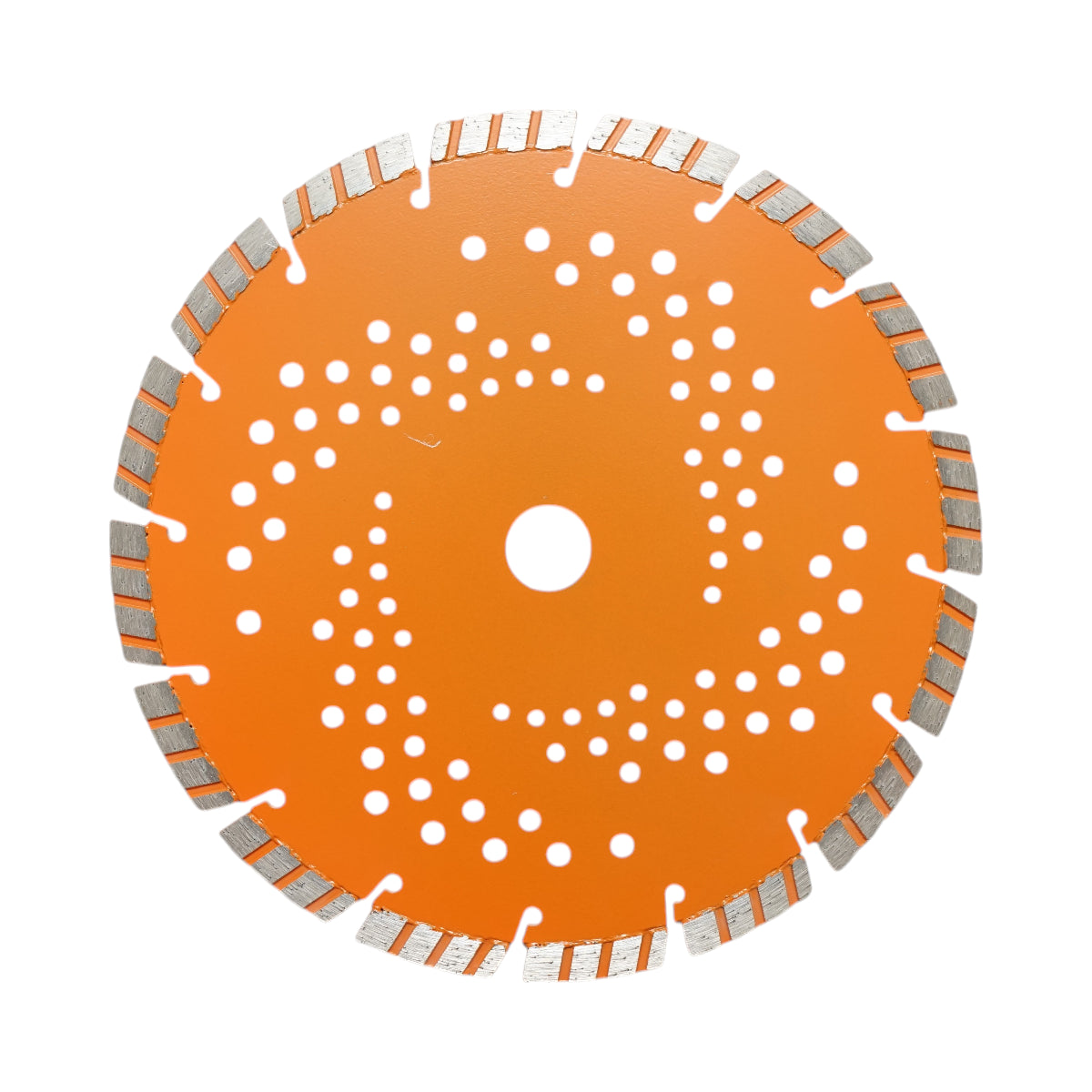 Disco diamantato turbo segmentato 230x22,23 mm, segmento 10 mm per cemento armato, pavimentazioni, archi, pietra dura Breckner Germany