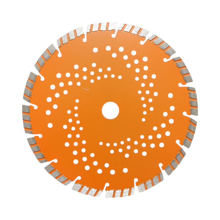 Disco diamantato turbo segmentato 230x22,23 mm, segmento 10 mm per cemento armato, pavimentazioni, archi, pietra dura Breckner Germany