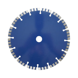 Disco diamantato turbo segmentato 230x22,23 mm, segmento 10 mm per cemento armato, pietra dura, autobloccanti Breckner Germany