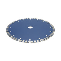 Disco diamantato turbo segmentato 230x22,23 mm, segmento 10 mm per cemento armato, pietra dura, autobloccanti Breckner Germany