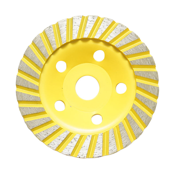 Disco diamantato turbo segmentato tipo coppa 125x22.23 mm per levigatura di cemento, granito e pietra, Crownman