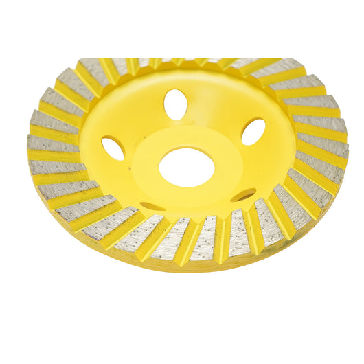 Disco diamantato turbo segmentato tipo coppa 125x22.23 mm per levigatura di cemento, granito e pietra, Crownman