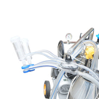 Dispositivo per mungitura di pecore, 1 postazione, 750W, 220V, bidone in acciaio inox da 25L, gruppo di mungitura con 2 manicotti, pressione del vuoto 40-50 kPa, pulsazioni 60-80 cpm