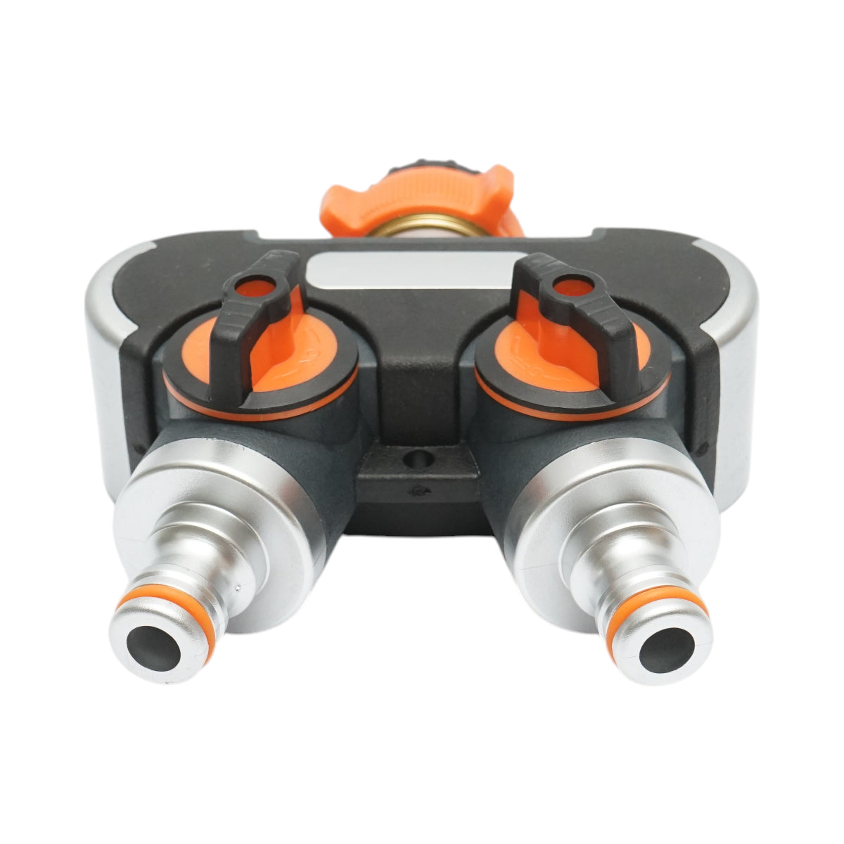 Distributore a 2 vie con rubinetti, connettori 1/2 e adattatore rubinetto 1/2-3/4 per tubo da giardino