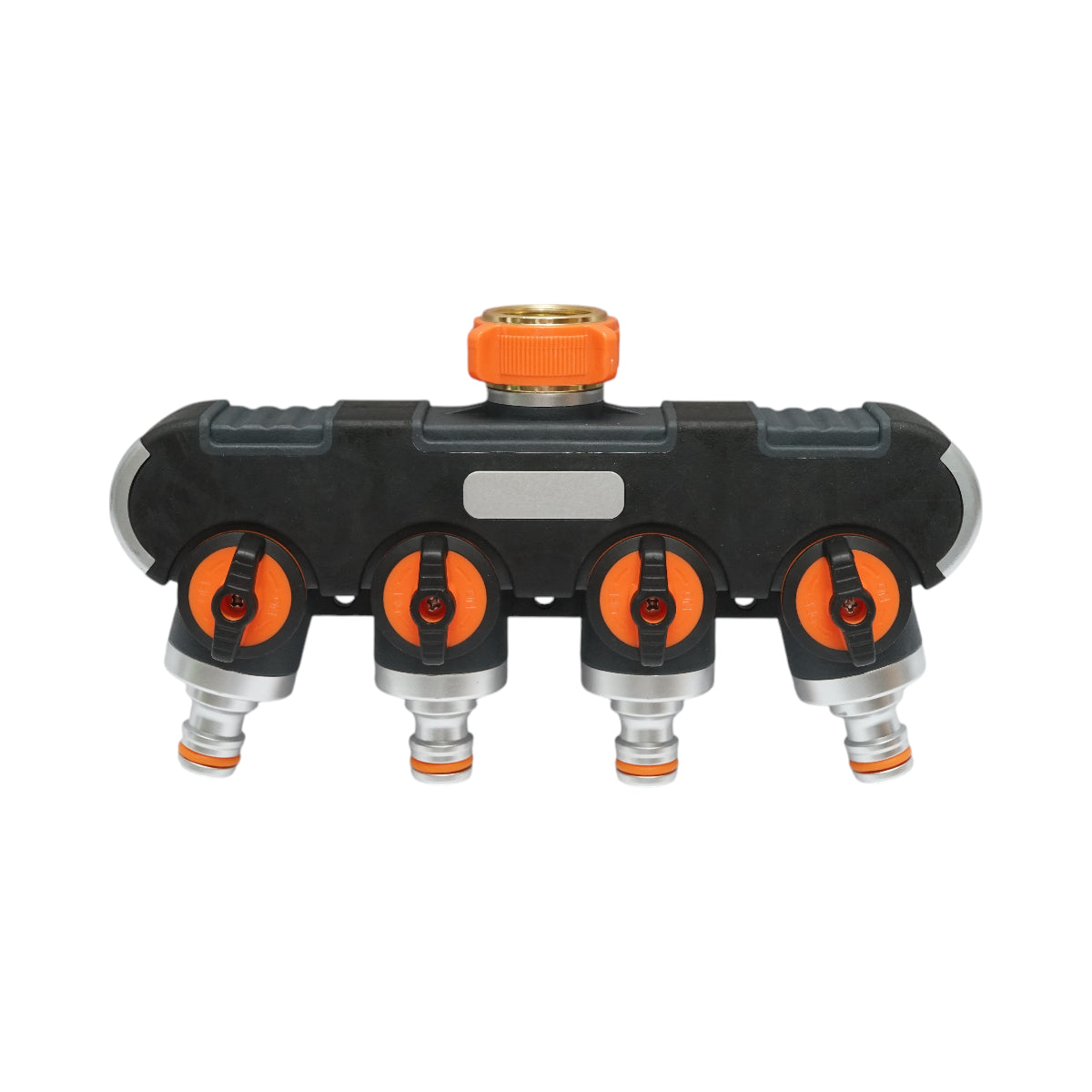 Distributore a 4 vie con rubinetti, connettori 1/2 e adattatore rubinetto 1/2-3/4 per tubo da giardino