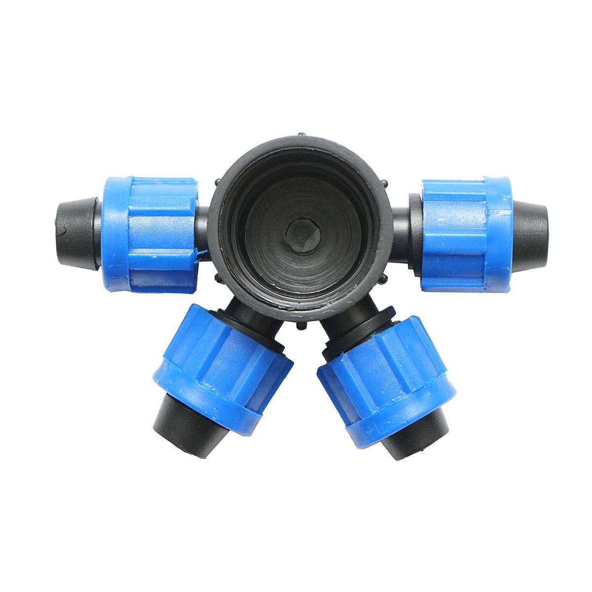 Distributore di connessione per tubo e banda di gocciolamento da 17mm con 4 teste per sistemi di irrigazione
