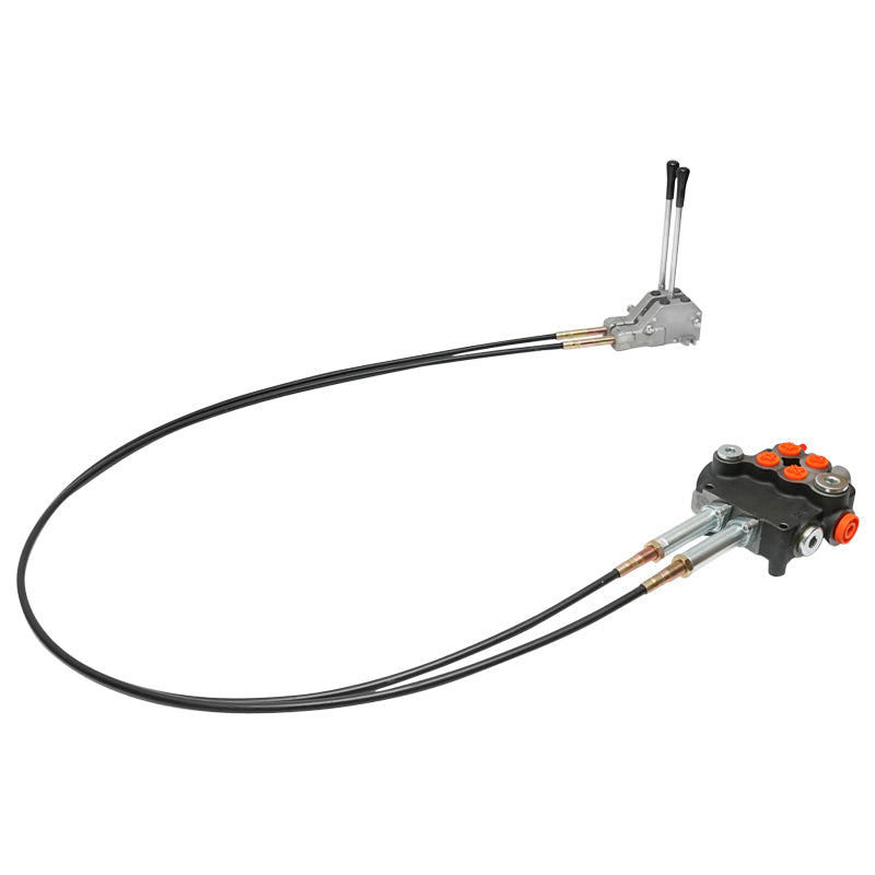 DISTRIBUTORE OLEODINAMICO 2 leve, lunghezza cavo 2m pressione 250 bar portata 80L/min