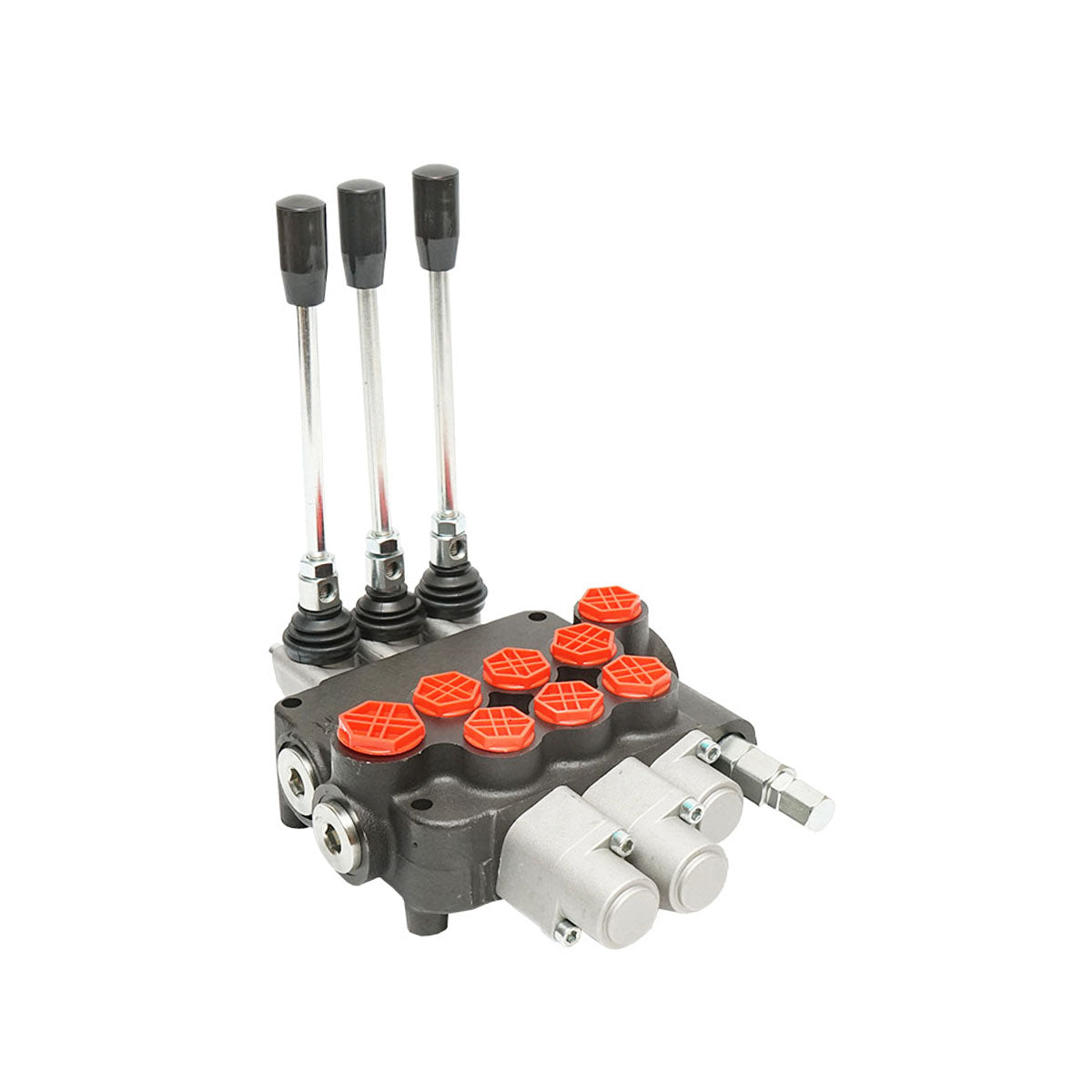 DISTRIBUTORE OLEODINAMICO a 3 leve, 2 flottanti, 80 L/min.