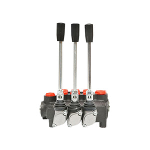 DISTRIBUTORE OLEODINAMICO a 3 leve, 2 flottanti, 80 L/min.