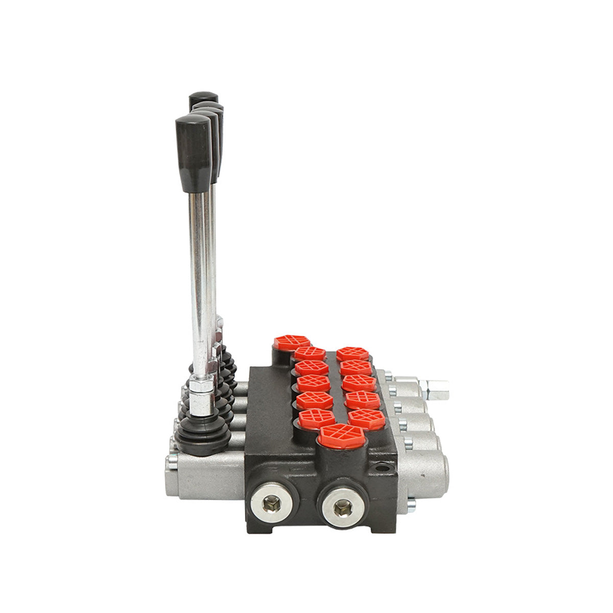 DISTRIBUTORE OLEODINAMICO a 5 leve portata 40L/min con leva e riduzione inclusa -15 /+80