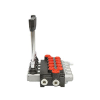 DISTRIBUTORE OLEODINAMICO a 5 leve portata 40L/min con leva e riduzione inclusa -15 /+80