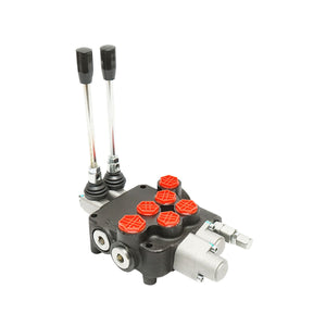 DISTRIBUTORE OLEODINAMICO con 2 leve, 1 flottante, 80 L/min.