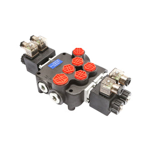 DISTRIBUTORE OLEODINAMICO ELETTRICO P80 a 2 vie, 12V