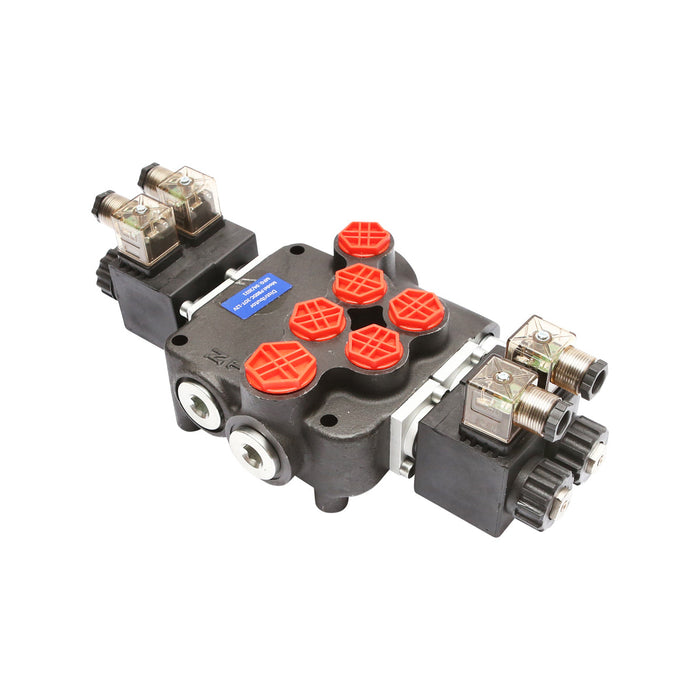 DISTRIBUTORE OLEODINAMICO ELETTRICO P80 a 2 vie, 12V
