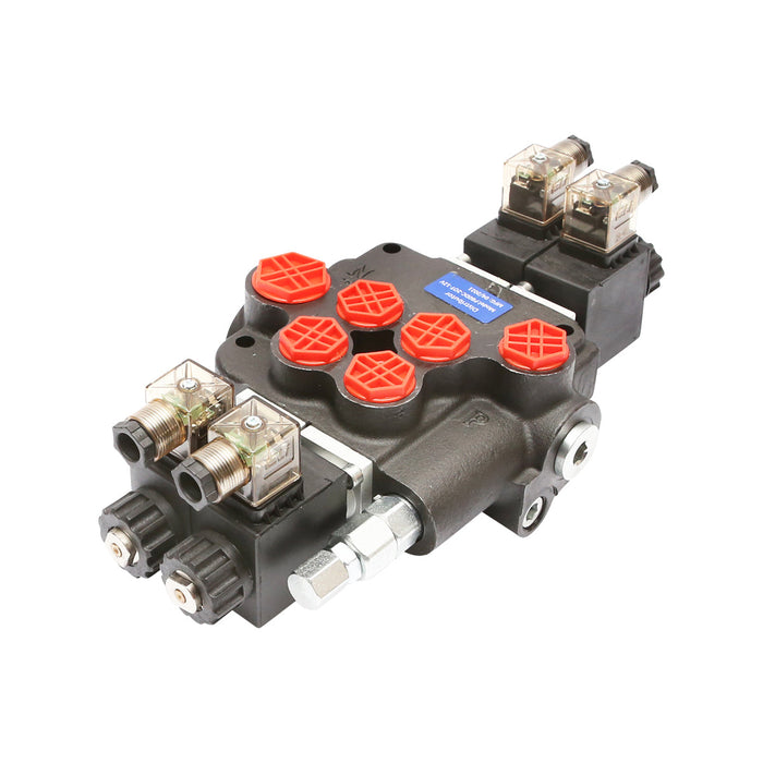 DISTRIBUTORE OLEODINAMICO ELETTRICO P80 a 2 vie, 12V