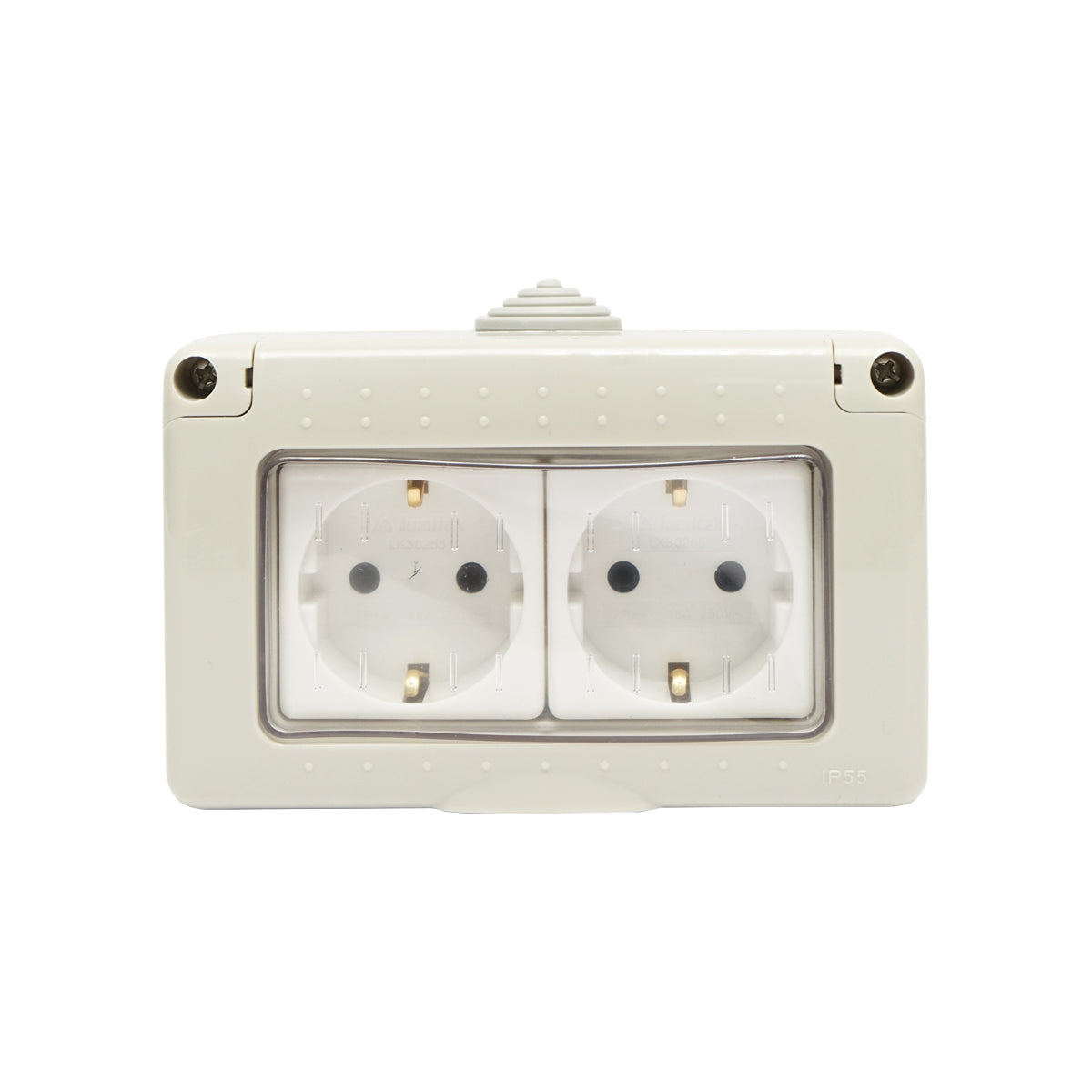 Doppia presa schuko PT IP55, 16A, 250V