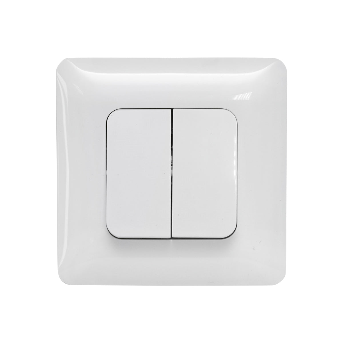 Doppio interruttore bianco ST 220V - 250V, 10A da incasso