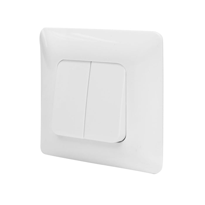 Doppio interruttore bianco ST 220V - 250V, 10A da incasso