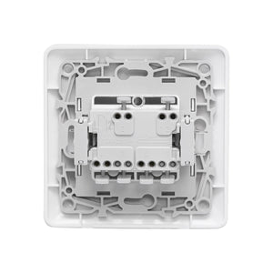 Doppio interruttore bianco ST 220V - 250V, 10A da incasso