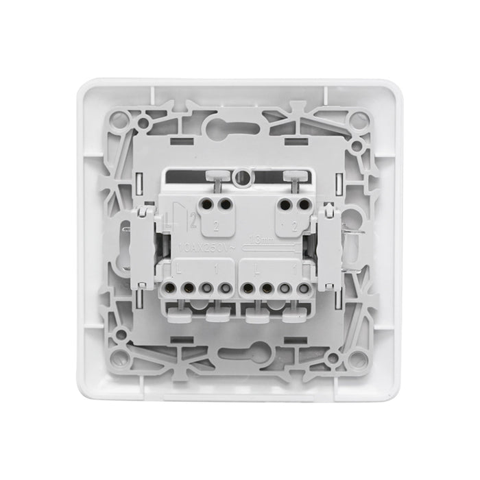 Doppio interruttore bianco ST 220V - 250V, 10A da incasso
