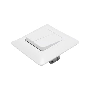 Doppio interruttore bianco ST 220V - 250V, 10A da incasso