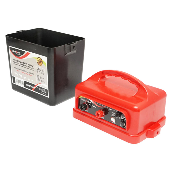 Elettrificatore 9-12V o 220V, 1 Joule, 5 km per recinzione elettrica Breckner Germany