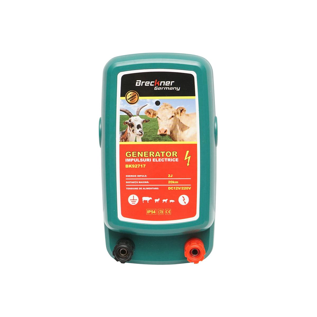 Elettrificatore a doppia alimentazione per recinto elettrico 12V - 220V 2 Joule, 20Km IP54 recinzione elettrica Breckner Germany