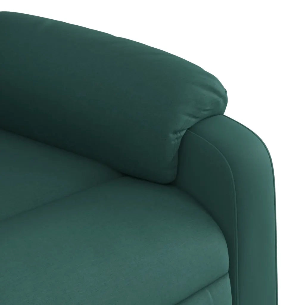 Poltrona | Sedia Relax Reclinabile in Tessuto Verde Scuro