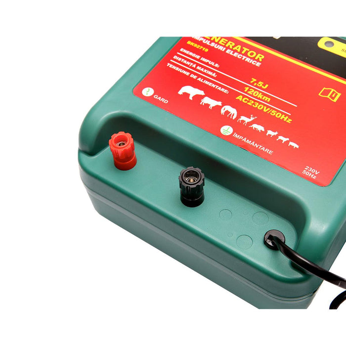 Elettrificatore per recinto elettrico 230V/50Hz 7.5 Joule 120km Recinti Elettrici BRECKNER GERMANY