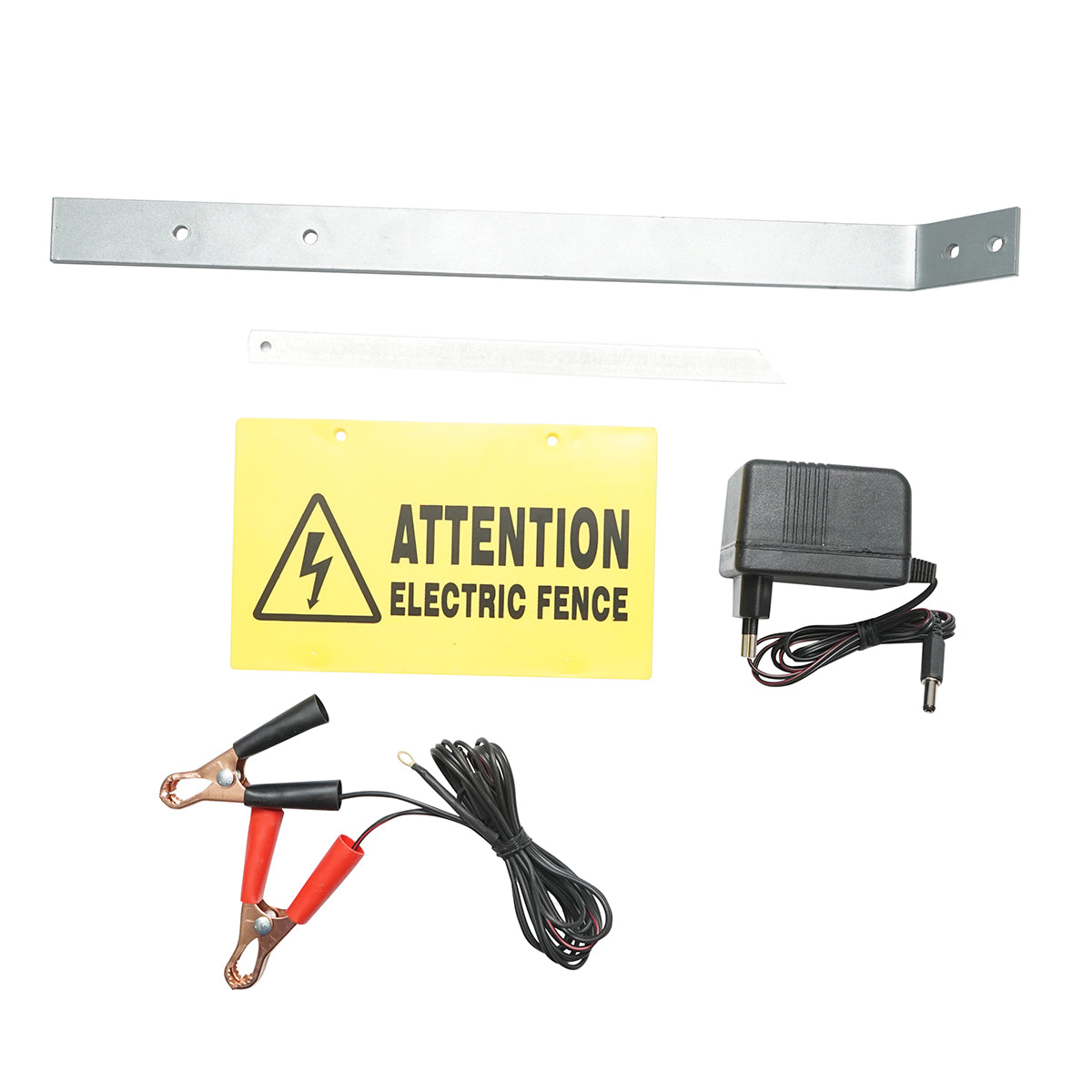 Elettrificatore per recinto elettrico da 6,9 Joule 12-220 V con batteria da 12 V, 14 A e pannello solare da 20 W