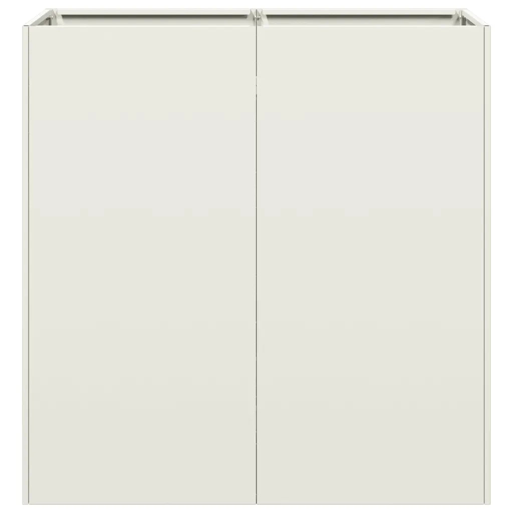 Fioriera Bianca 80x40x80 cm in Acciaio Laminato a Freddo 860711