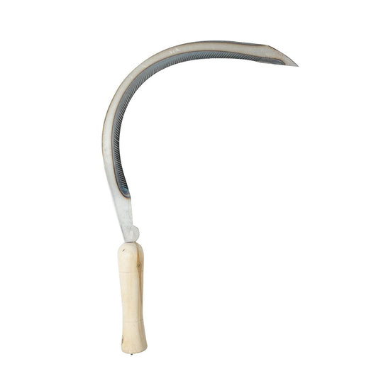 Falce con Lama in Acciaio Temperato 45mm e Manico in Legno Falce per Tagliare Erba ed Erbacce