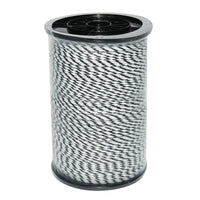 Filo bianco-nero, diametro 4 mm, 3x0.2 mm SS, 500 m per recinzione elettrica, resistenza 9 Ohm, Bourget