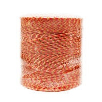 Filo per recinto elettrico, Lunghezza 1000 mt, Ø2mm. 6x0.15mm 8 Ohm/m SS, colore arancione/giallo, Recinzioni Elettriche Thor