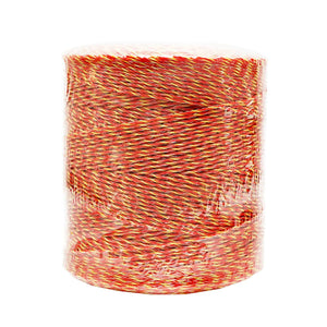 Filo per recinto elettrico, Lunghezza 1000 mt, Ø2mm. 6x0.15mm 8 Ohm/m SS, colore arancione/giallo, Recinzioni Elettriche Thor