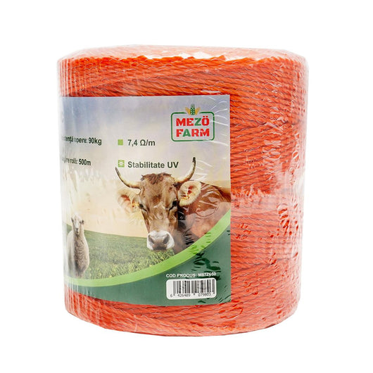 Filo per recinto elettrico, Lunghezza 500 mt, Ø2,5mm. 3x0.15mm. SS , 7.4 Ohm/m, colore arancione, recinzioni elettriche Mezofarm