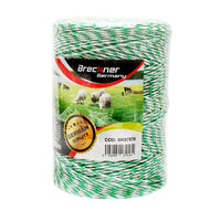 Filo per Recinto Elettrico, Lunghezza 500 mt, Ø2.5mm. 4x0.2mm. SS, 7 Ohm/m, colore Bianco/Verde, Recinzioni Elettriche Breckner Germany