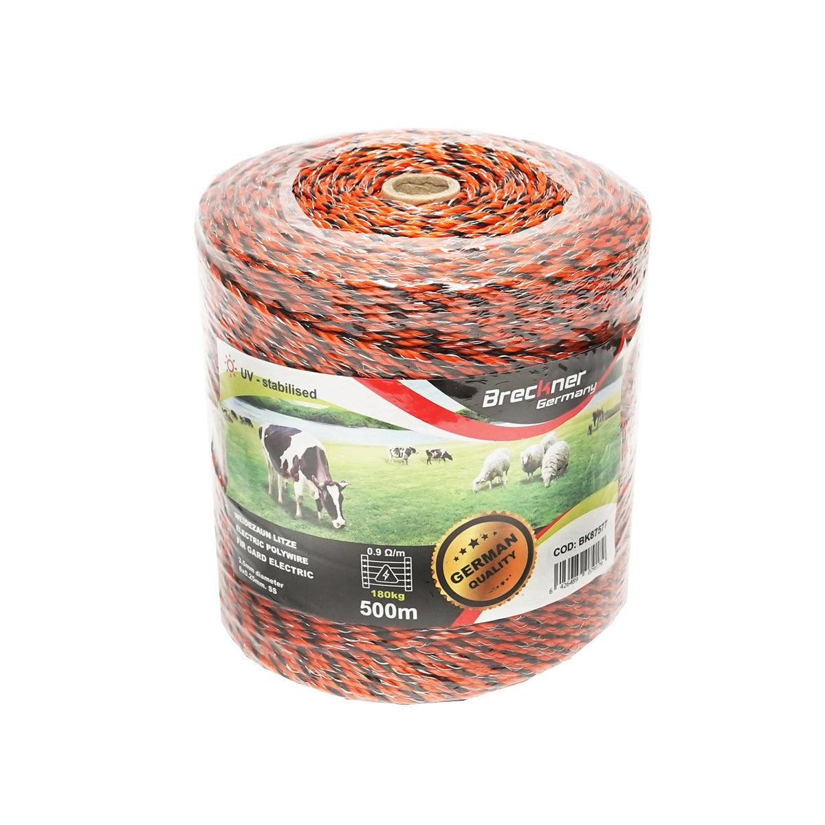 Filo per recinto elettrico, Lunghezza 500 mt, Ø3.5mm. 6x0.25mm. SS, 0.9 Ohm/m , Recinzioni Elettriche Breckner Germany