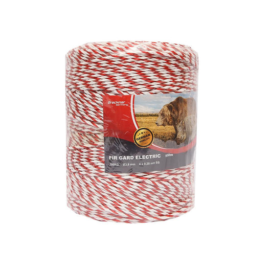 Filo per recinto elettrico, Lunghezza 500 MT, Ø3.8mm 4x0.28mm SS, colore Bianco/Rosso Recinzioni Elettriche Breckner Germany