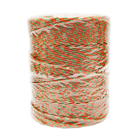 Filo per Recinto Elettrico, Lunghezza 500 mt, Ø3mm. 3x0.2mm SS + 2x0.25mm, 0.2 Ohm/m, Colore Arancione/Verde, Recinzioni Elettriche Thor