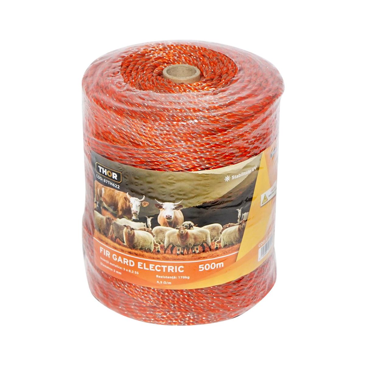 Filo per recinto elettrico, Lunghezza 500 mt, Ø3mm. 5x0.2mm. SS , 4.5 Ohm/m, Recinzioni Elettriche Thor