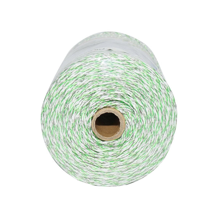 Filo per Recinto Elettrico, Lunghezza 500 mt, Ø3mm. 6x0.3mm. SS, 0.31 Ohm/m, colore Bianco/Verde, Recinzioni Elettriche Baisan