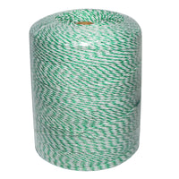 Filo verde fluorescente-bianco, diametro 2.5 mm, 3x0.2 mm SS, 1x0.25 mm Cu, 1000 m per recinzione elettrica, Bourget