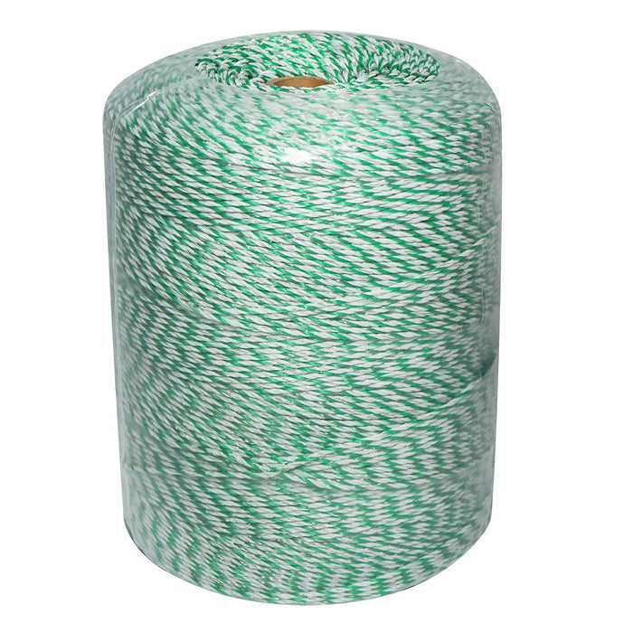 Filo verde fluorescente-bianco, diametro 2.5 mm, 3x0.2 mm SS, 1x0.25 mm Cu, 1000 m per recinzione elettrica, Bourget