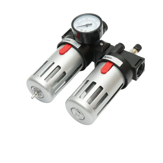 Filtro aria e lubrificatore con regolatore di pressione max. 1 MPa, attacco 1/2